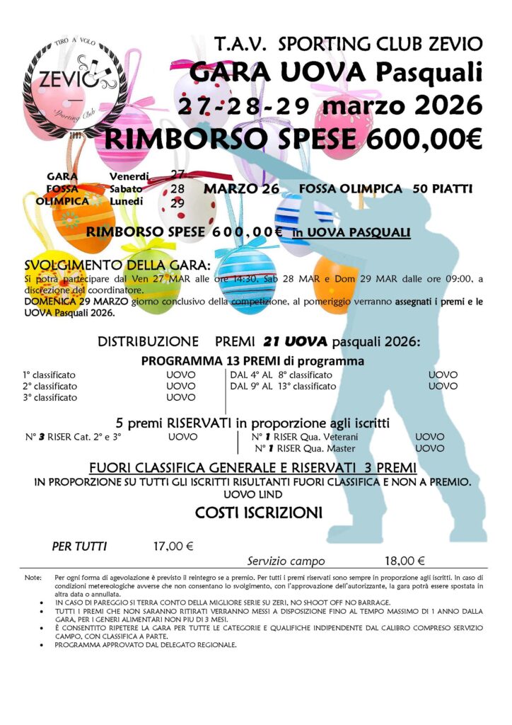 programma cesti pasqua gara 28 29 mar 26